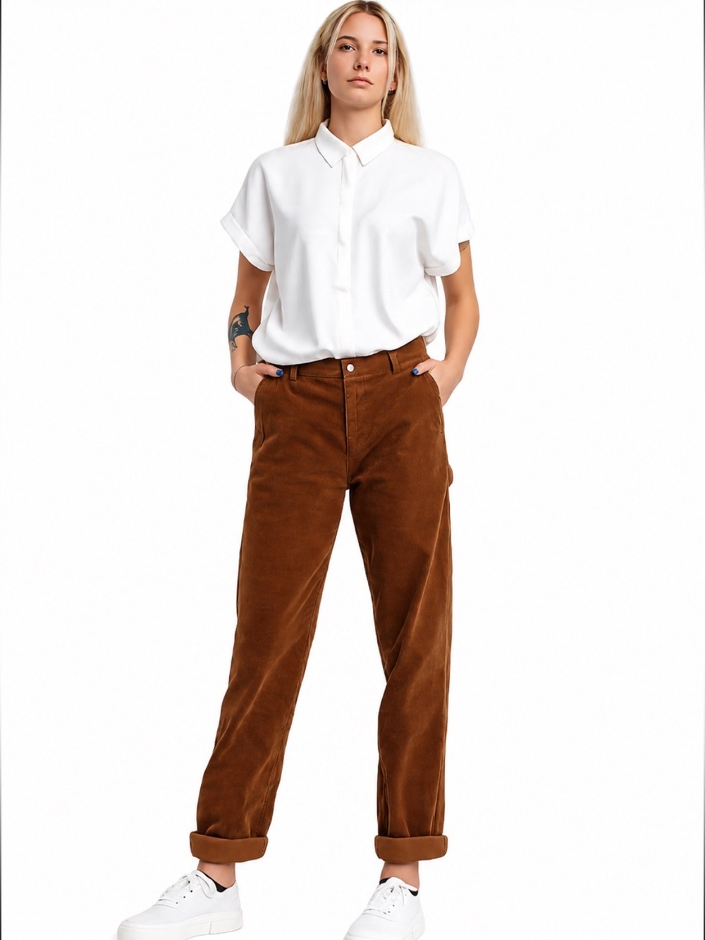 Carhartt WIP Pierce Pant Brown Corduroy Carpenter Utility Pants Size 30 EUC!